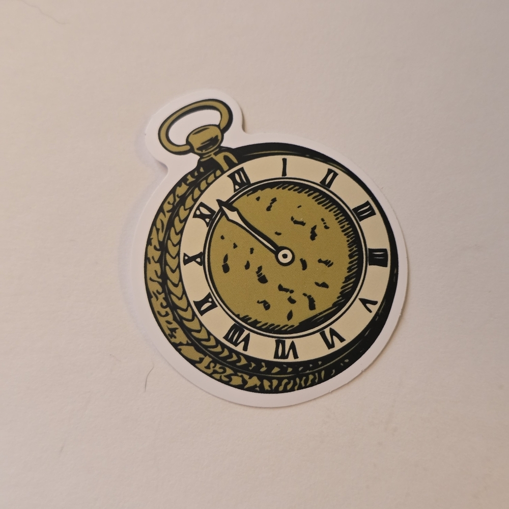 10/$10 Vintage Style Gold Clock Sticker